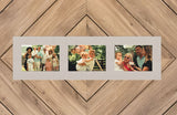 Pure Gray Mat With 3 Openings For 5X7 Images