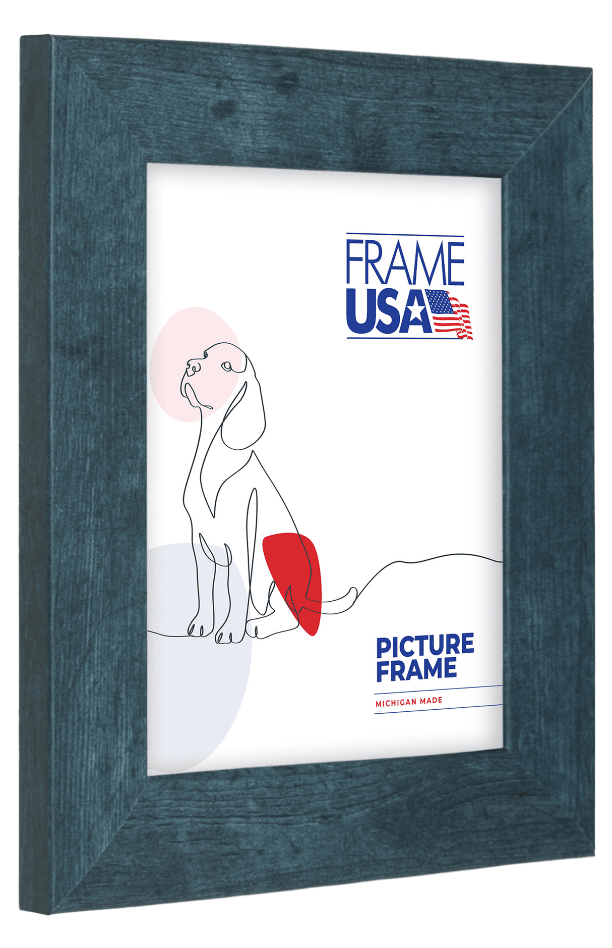 Rustic Wide Blue Picture Frame