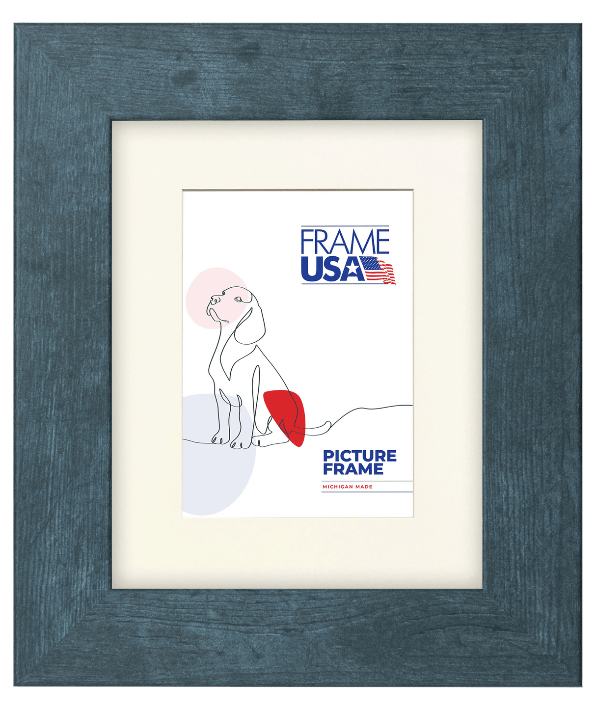 Rustic Wide Blue Picture Frame