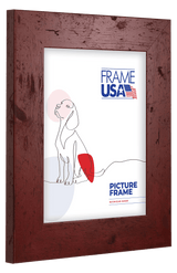 Rustic Wide Dark Red Picture Frame