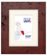 Rustic Wide Dark Red Picture Frame
