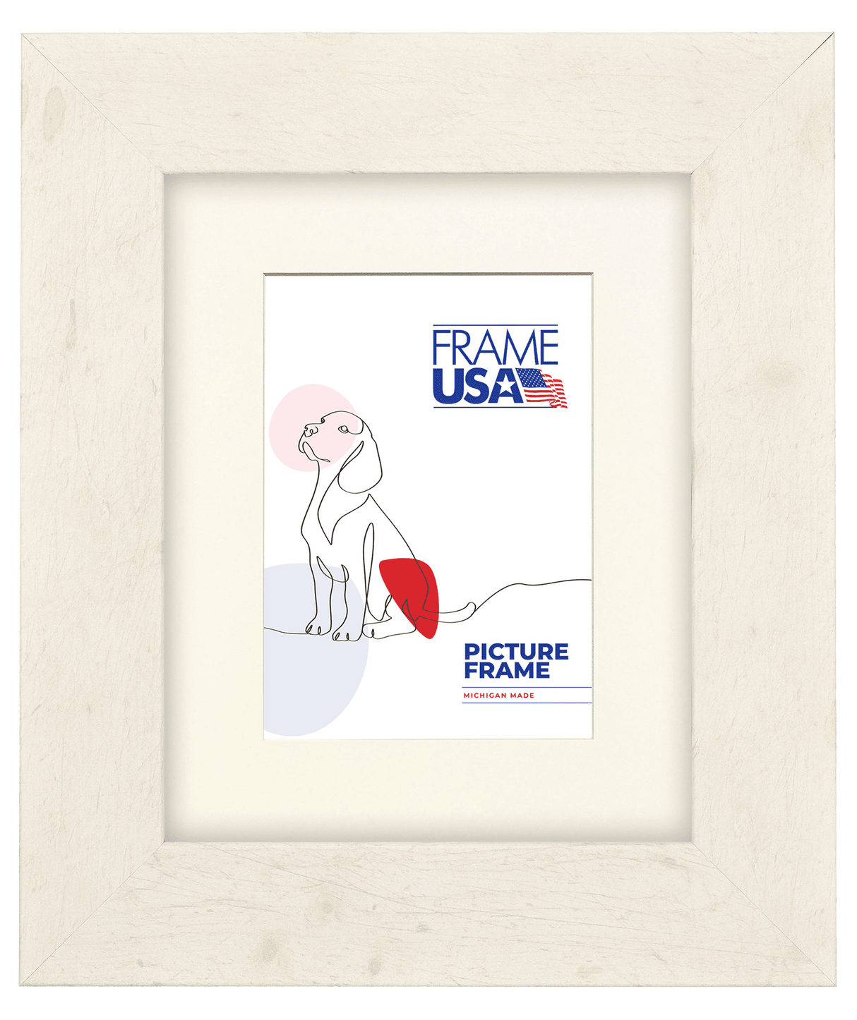 Rustic Wide White Picture Frame