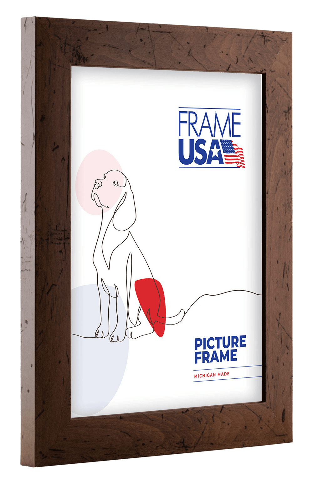 Brown Rustic Frame Sticker Rustic Narrow Dark Brown Picture Frame - Brown – Frame USA