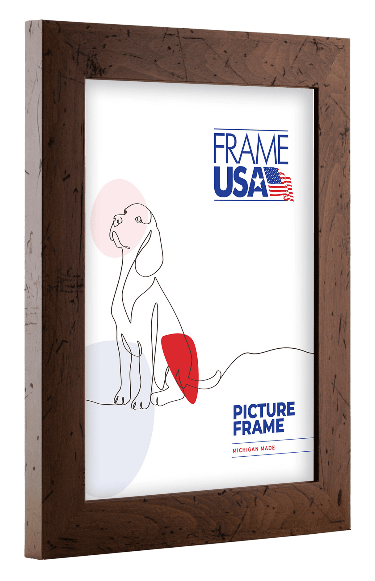 Rustic Narrow Dark Brown Picture Frame