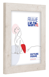 Rustic Narrow White Picture Frame