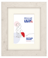 Rustic Narrow White Picture Frame