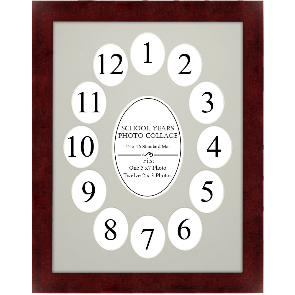 School Years Mahogany/Grey Picture Frame