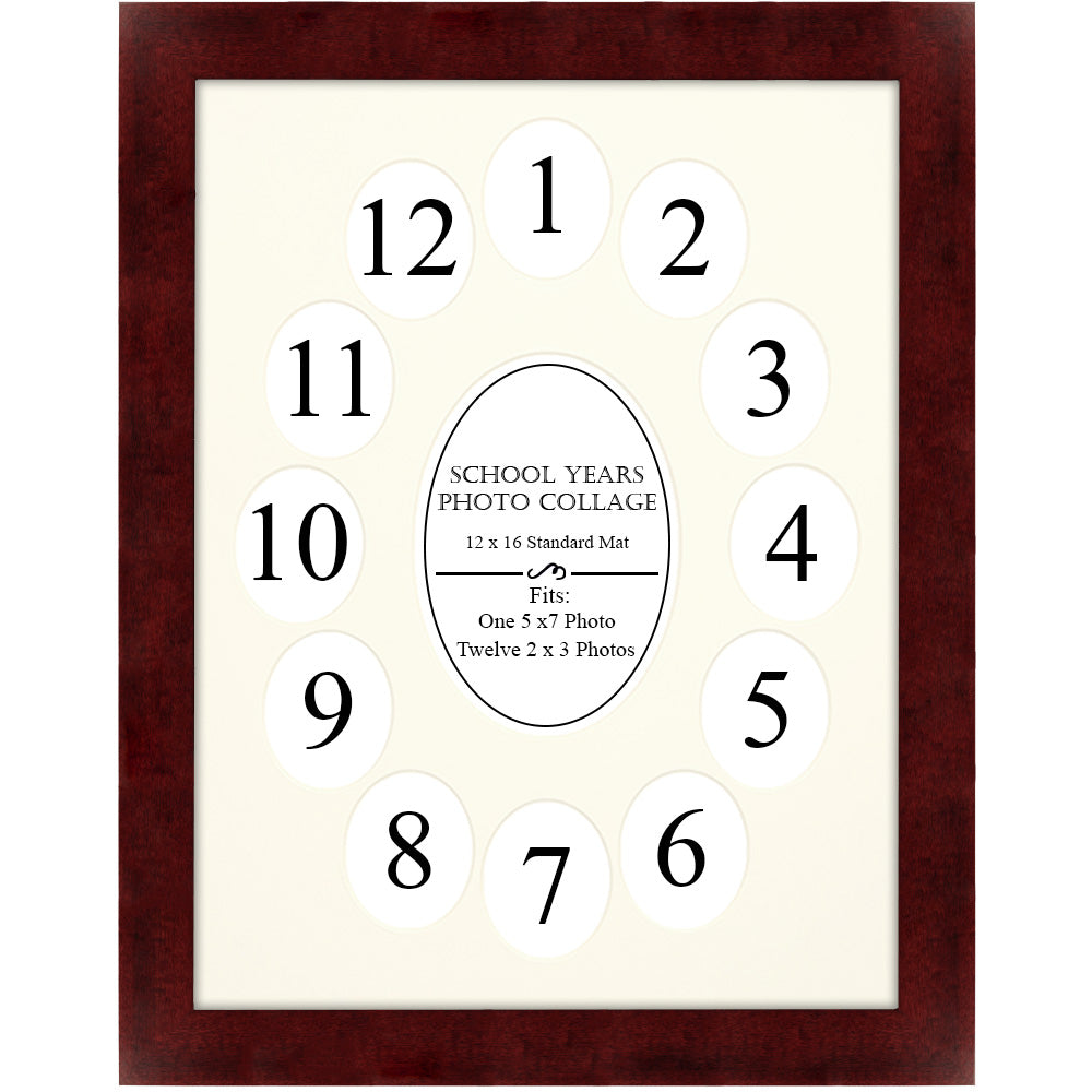 School Years Mahogany/Pure White Picture Frame