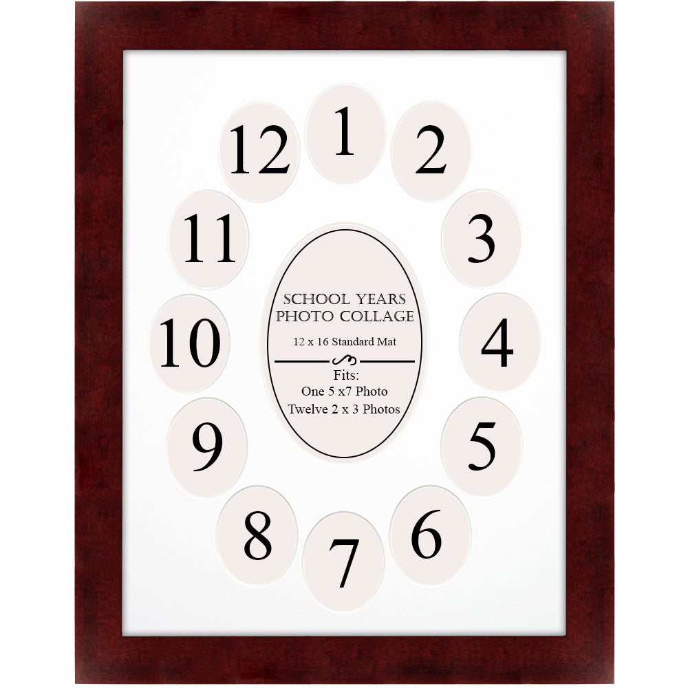 School Years Mahogany/ Smooth White Picture Frame