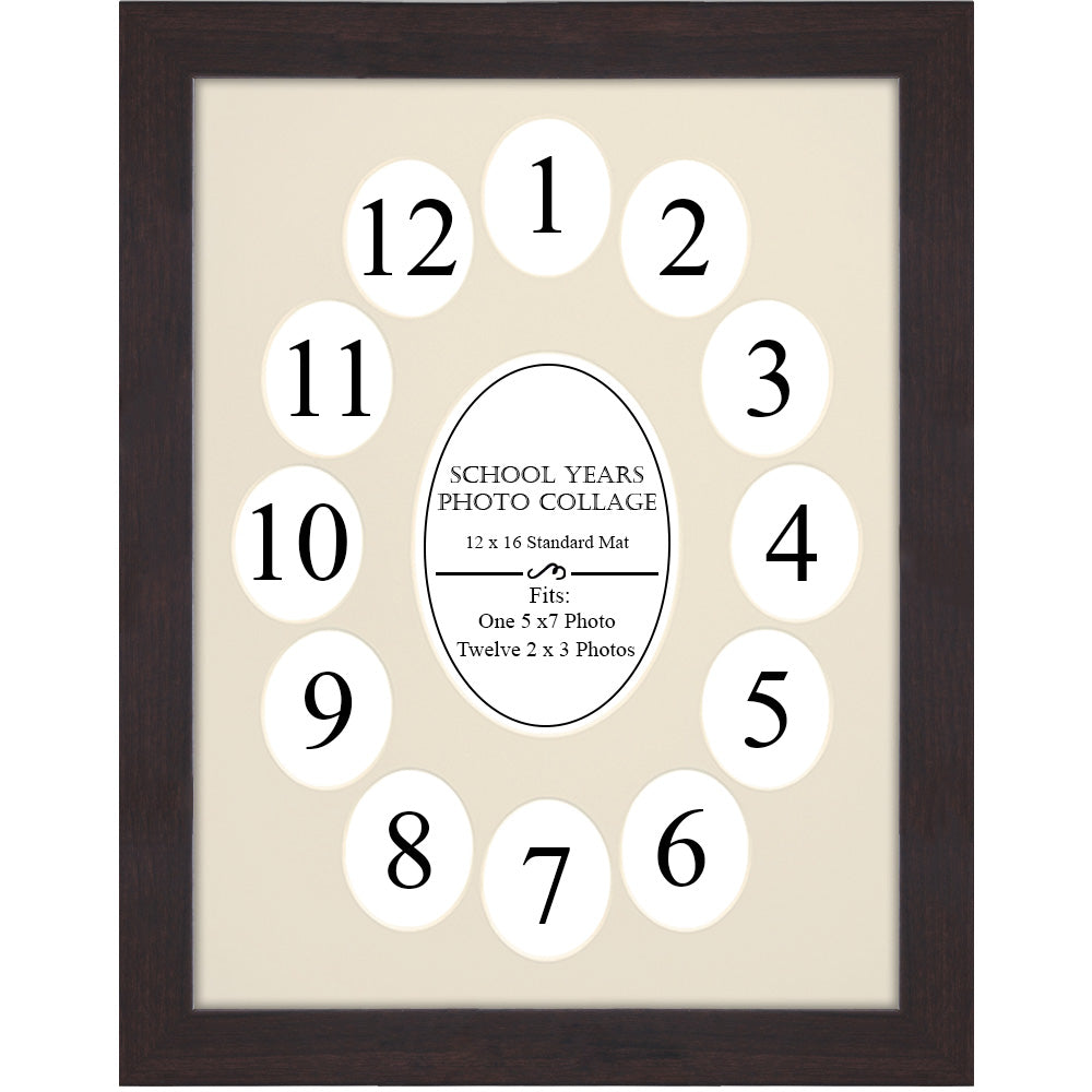 School Years Walnut/Pure Grey Picture Frame