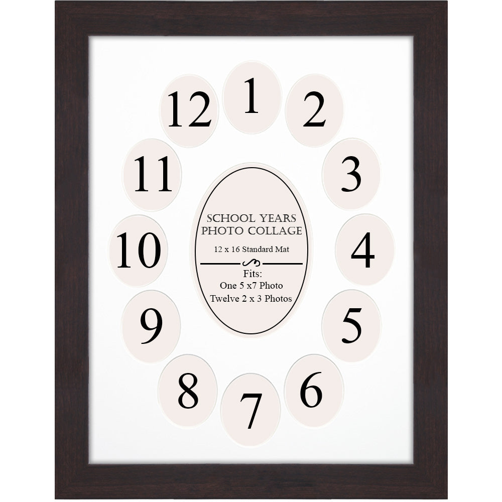 School Years Walnut/Smooth White Picture Frame