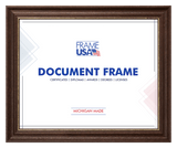 Boardroom Walnut With Gold Bead Certificate Frame